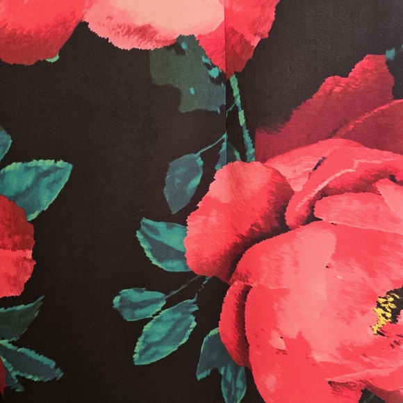 Trina Turk Sweetheart Black Pink Floral Sleeveless Dress - Picture 4 of 6